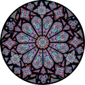 cathedral rose window decorative stained glass window film decal design
