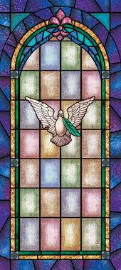 Decorative stained glass church window film decals designs IN16