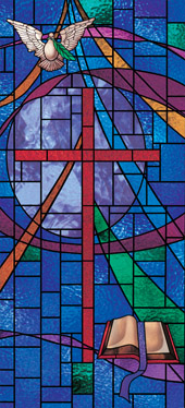 Decorative stained glass church window film decals designs IN32