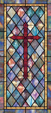 Decorative stained glass church window film decals designs IN42