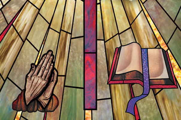 Decorative stained glass church window film custom design