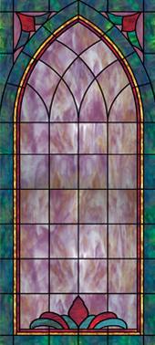 decorative church stained glass window clings