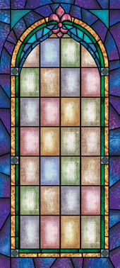 decorative stained glass wallpaper film for church windows