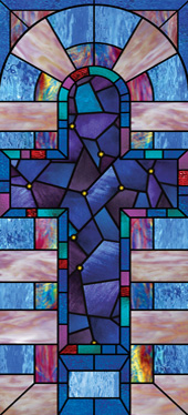 stained glass decorative church window decal film Design