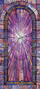 stained glass decorative church window decal film Design