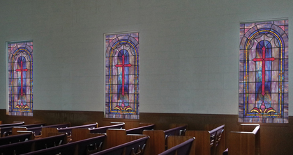 decorative stained glass church window film gallery