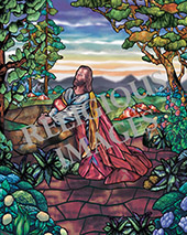 Gethsemane stained glass church window film design