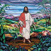 Jesus decorative  window film design