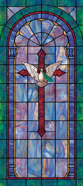 Decorative stained glass cross