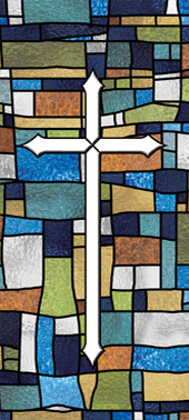 Decorative stained glass cross