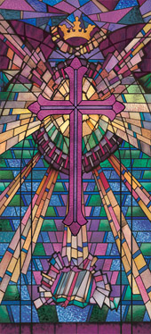 Decorative stained glass cross