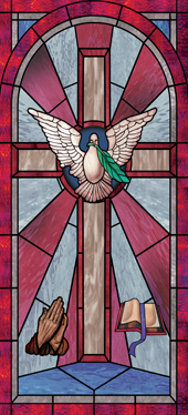 Decorative stained glass cross