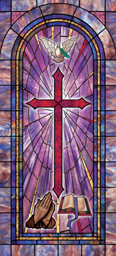 Decorative stained glass cross