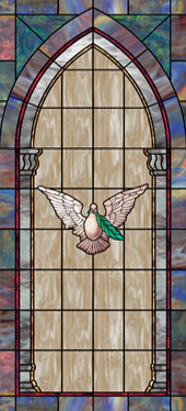 Decorative stained glass cross