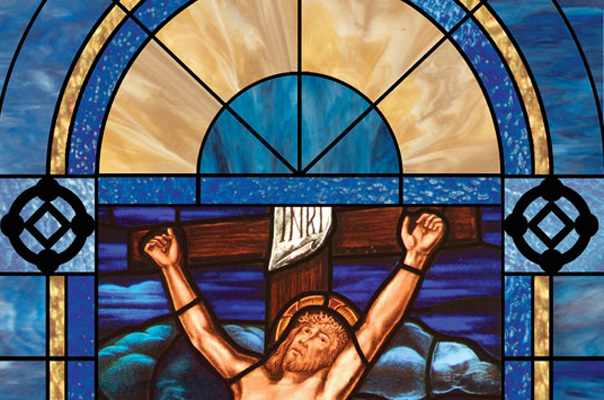 Stained glass custom church window