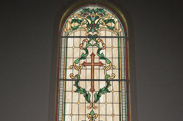 Decorative stained glass church window film custom design