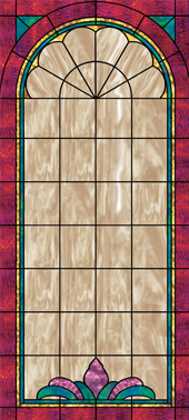 decorative stained glass window film design