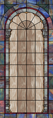 decorative stained glass window film desig