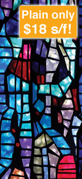 decorative stained glass wallpaper film for church windows