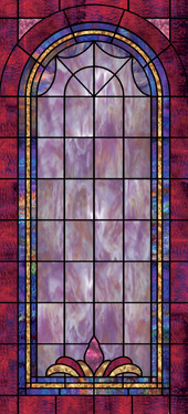 stained glass decorative church window decal film Design