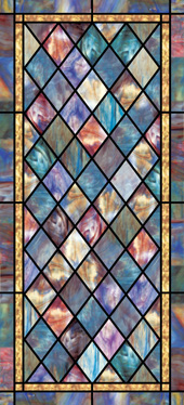 Stained glass applique film for church windows