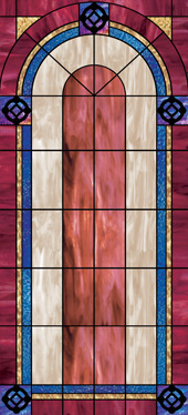 church stained glass decorative window UV film covering