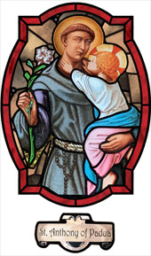 decorative stained glass window film saint Rita of Cascia