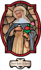 decorative stained glass window film saint Rose de Lima