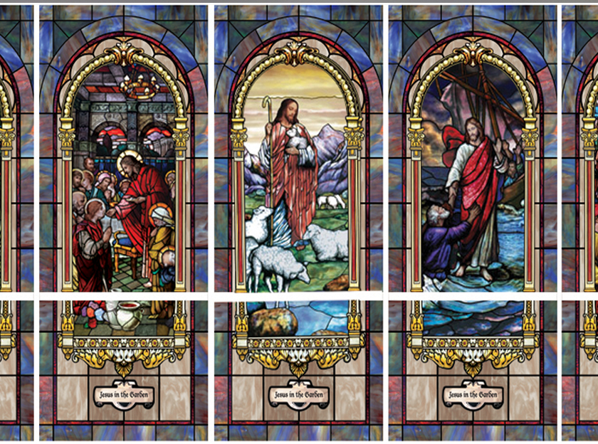 church window film in church setting